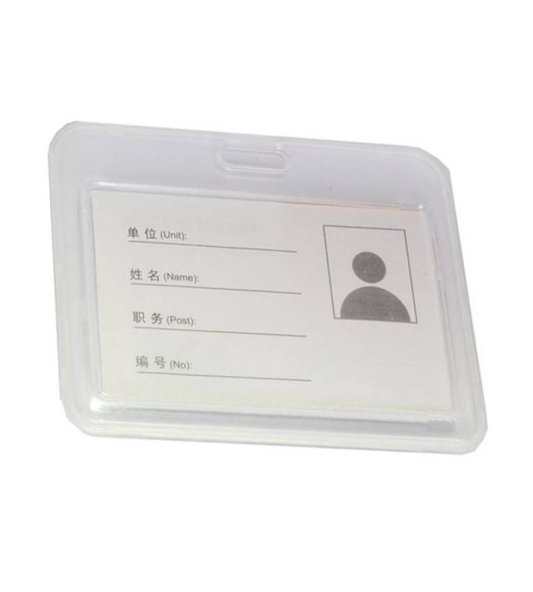 (85x54mm) Porte-carte transparent de travail en plastique pour les cartes d'identité, cartes de crédit